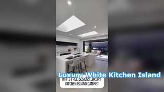 Beyaz ücretsiz tasarım lüks mutfak adası dolabı