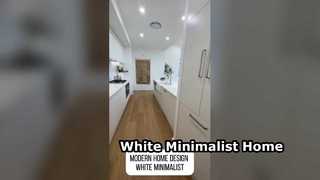 Modern ev tasarımı beyaz minimalist