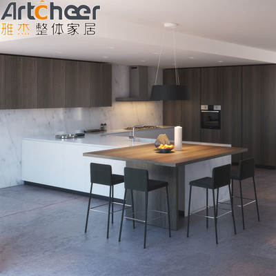 satın al Projenin tanıtımı için minimalist tasarım tarzında Beveled Glass Door White Kitchen Cabinet çevrimiçi üretim