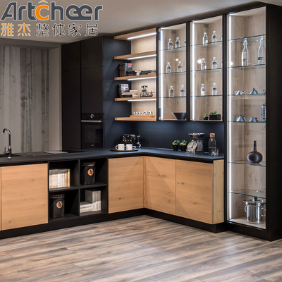 satın al Artcheer Klasik Ahşap Mutfak Dolabı Modern Tasarım E0 Sınıfı Parçacık Tabur Kapıları ile çevrimiçi üretim