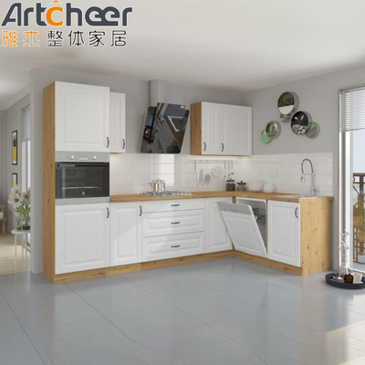 satın al Klasik Mutfak Tasarımı İçin Plywood Antik Mutfak Dolapları ve Modern Tarzı Masaüstü Kenarlığı çevrimiçi üretim