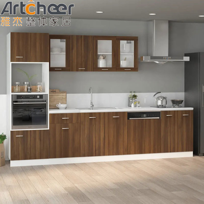 Kalite  Particle Board Kitchen Cabinets in Industrial Style with Artificial Quartz Countertop Fabrika