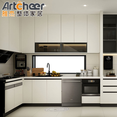 satın al Modern Şık Lavabo Aksesuarları ile Amerikan Shaker Tarzı Katı Ahşap Mutfak Dolapları çevrimiçi üretim