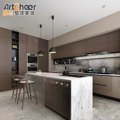 satın al Türkiye'de PVC Membran Kapı Paneli ve Plywood Karkası ile Özel Modern Mutfak Dolabı çevrimiçi üretim