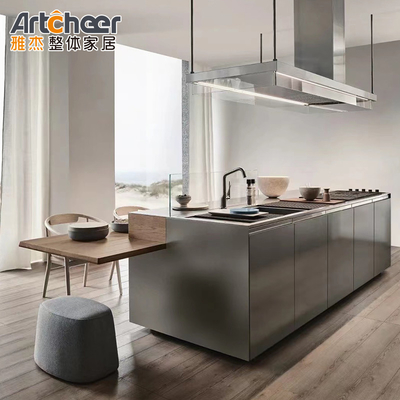 Kalite  Base Cabinets Luxury Italian Design Modern Kitchen Cabinet Set Stone Top Wood Frame Fabrika