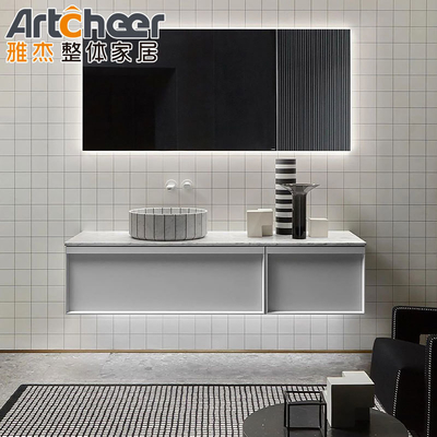 satın al Banyo Vanity Set 42 inç Modern Tek Lavabo Salon Yüzen Duvarlı Dolabı çevrimiçi üretim