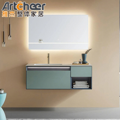 satın al Zemin Montajlı Dikdörtgen Kaya Plak Havza Modern Banyo için Plywood Vanity Dolabı çevrimiçi üretim