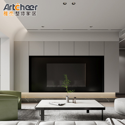 satın al Modern gri bitirme ile E0 malzeme derecesi ile özel TV Stand Duvar Montajı Tasarımı çevrimiçi üretim