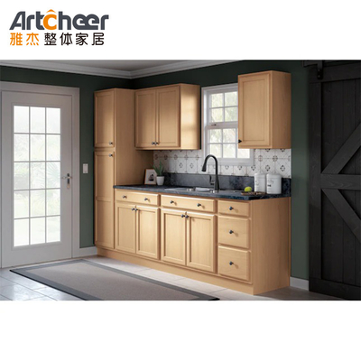 Dayanıklı Modern Tarzı Küçük Özel Shaker Dolapları Lavabo Katı Ahşapla Amerikan Tasarımı