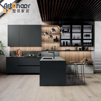 Almanya Tarzı Kompakt Mutfak Dolabı Artcheer Modern Otel Mutfak Dolabı Tasarımları
