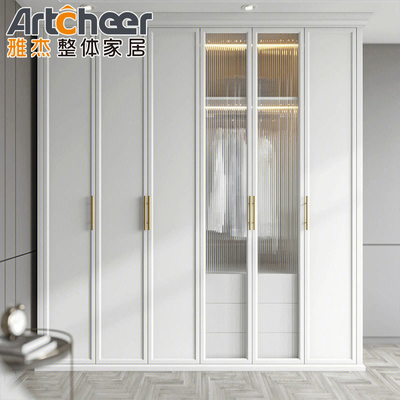 Özel Yatak Odası Melamine Ahşap Açık Dolap Dolapları E1 ile