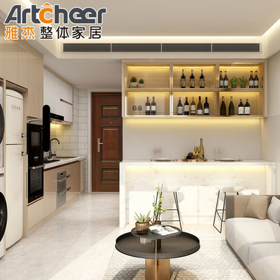 Özel Ahşap Finer Mutfak Dolabı Mobilyaları Dayanıklı ve Modern Tasarım