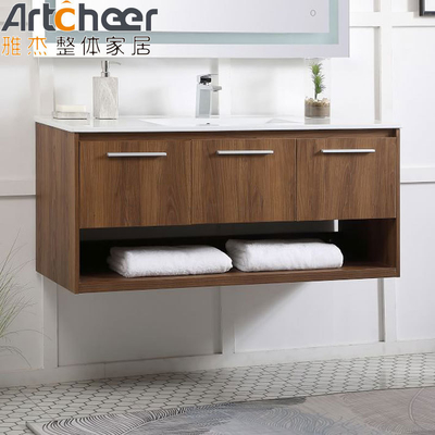 Modern Quartz Counter Top Vanity Combo Midcentury Banyo Vanity Cabinets for Stylish House